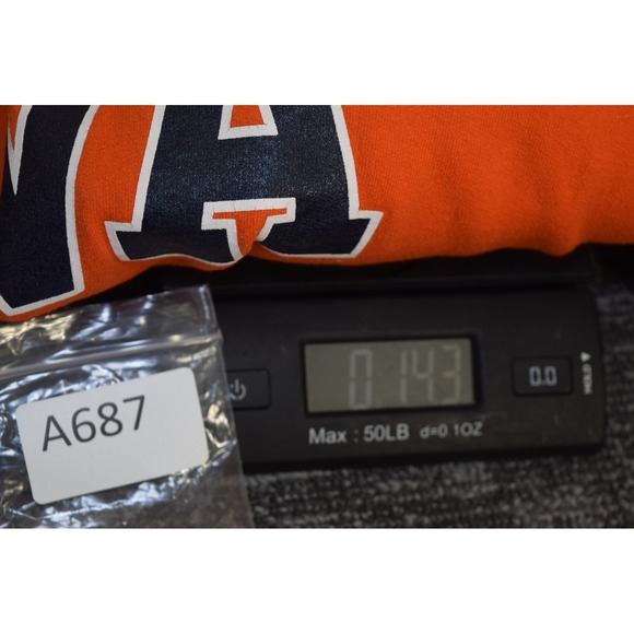 Vintage Y2K UVA University of Virginia Orange Crewneck Sweatshirt Mens L Jerzees - Picture 14 of 14